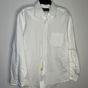 Embassy Row Menswear 100% Cotton 80’s 2 Ply Pinpoint white shirt‎ 15 1/2 / 35